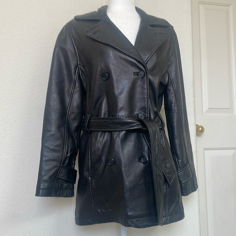 Marc New York leather trench coat